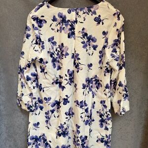 J Jill Floral Rayon Blouse